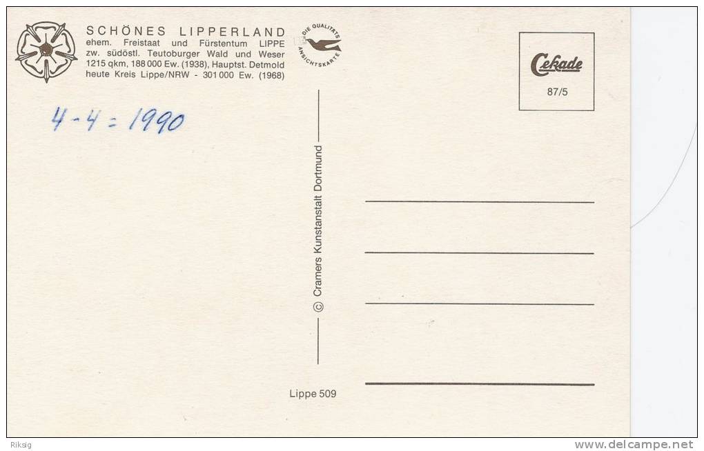 Gernany  Lipperland And Views   A-512 - Cartes Géographiques