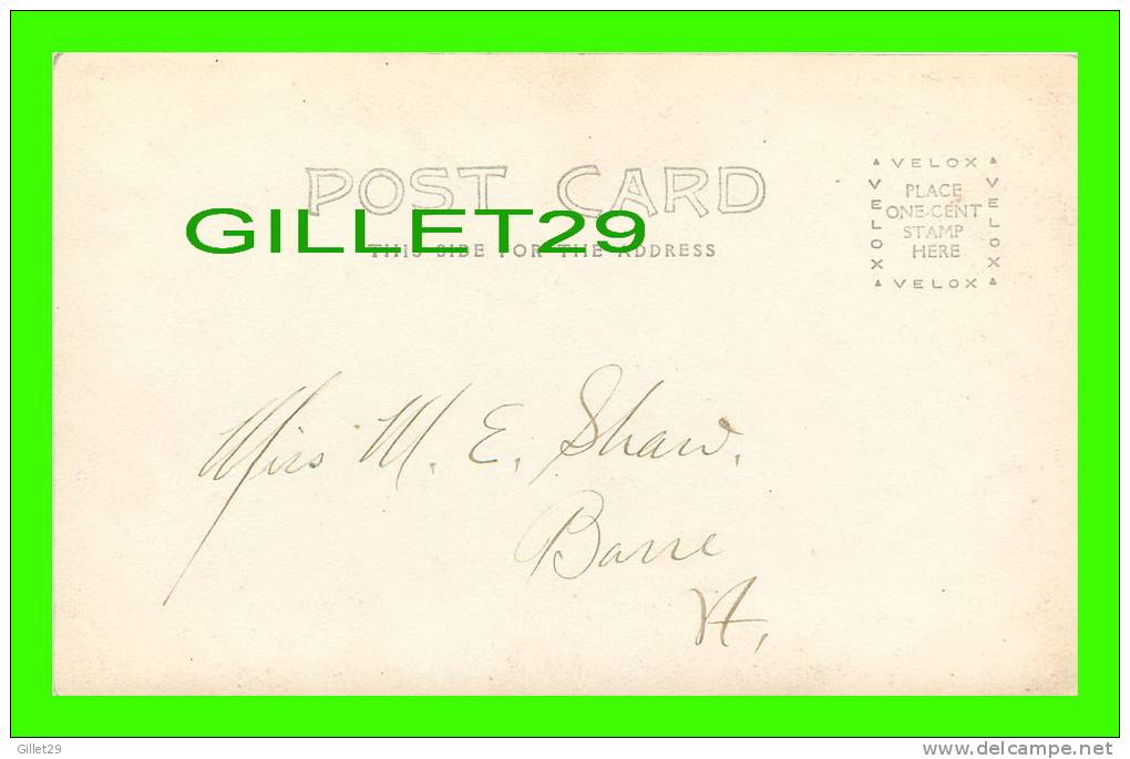 CABOT, VT - FIRST SNOW IN 1906 - UNDIVIDED - WRITTEN - - Autres & Non Classés