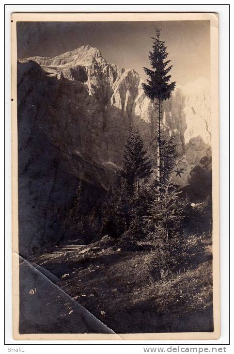 EUROPE SLOVENIA TRIGLAV Z VRAT FOLDED CORNER OLD POSTCARD - Slovenia