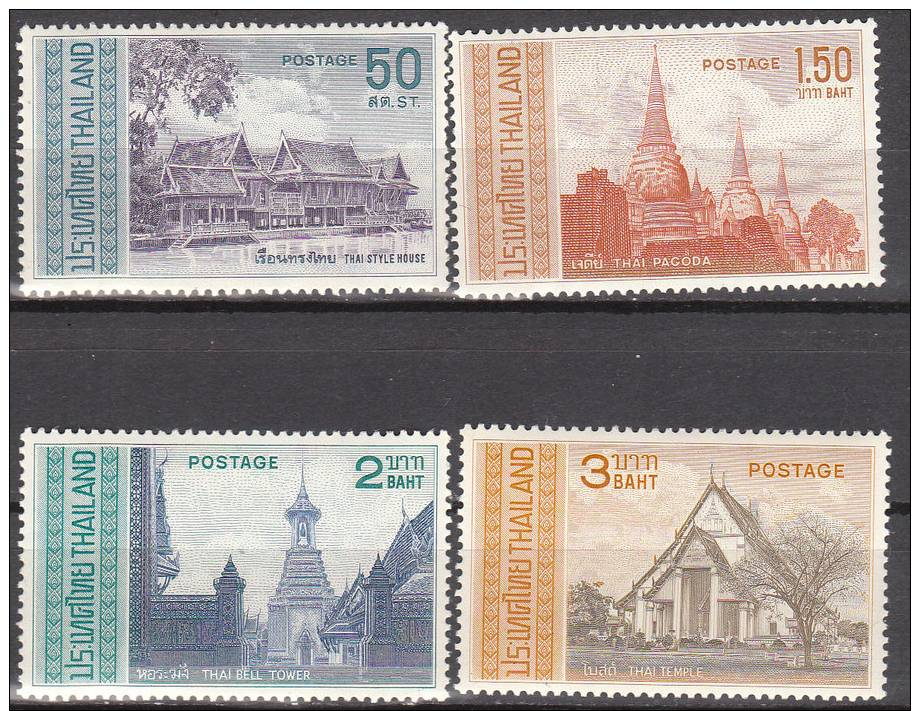 THAILAND 501-4 "Einheimische Baukunst" MNH / ** / Postfrisch - Thaïlande