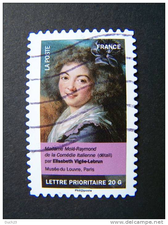 FRANCE OBLITERE 2012 N° 678 ELISABETH VIGEE LEBRUN SERIE CARNET PORTRAITS DE FEMMES DANS LA PEINTURE AUTOCOLLANT ADHESIF - Oblitérés