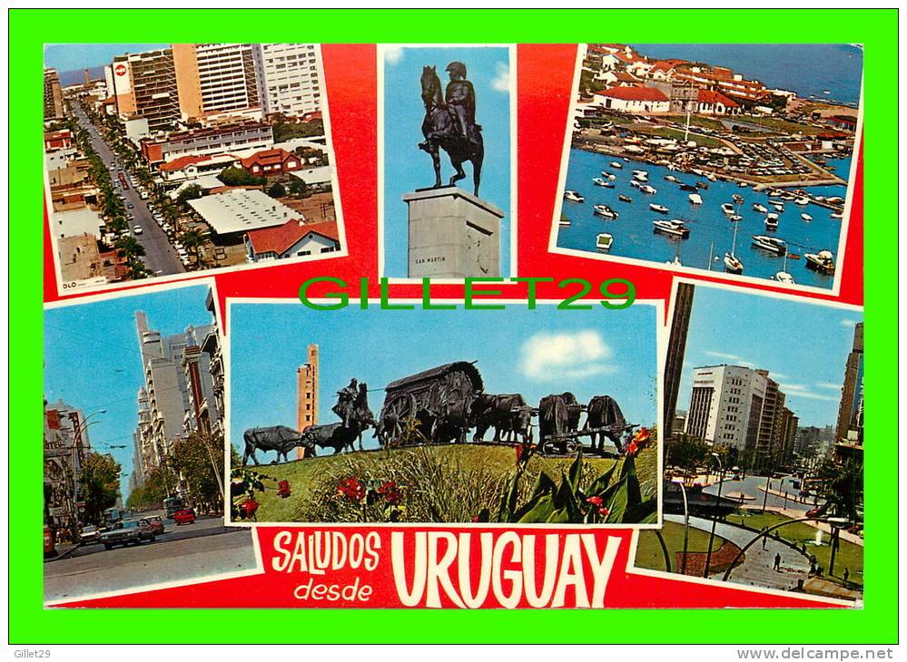 URUGUAY -SALUDOS DESDE URUGUAY - 6 MULTIVIEWS - MAPA - - Uruguay