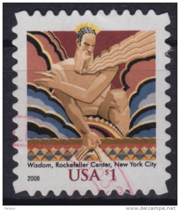 2008 USA - ZEUS - Wisdom - Rockefeller Center - USED - Greek Mythology - Mythology