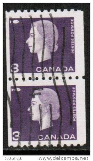 CANADA   Scott #  407  VF USED Coil Pair - Oblitérés