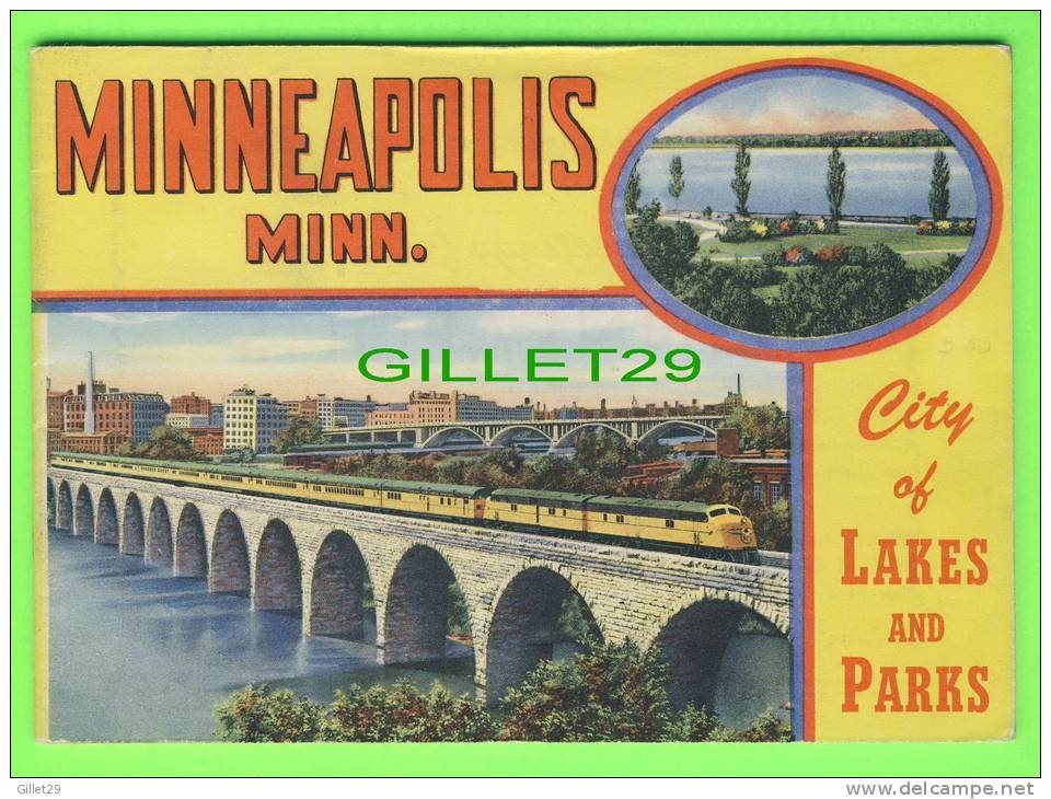 BOOK - MINNEAPOLIS, MINN.- STORY OF THE CITY AROUND 1950 - 32 PAGES - 17 COLOR PICTURES - DIMENSION 17 X 12 Cm - - Amérique Du Nord