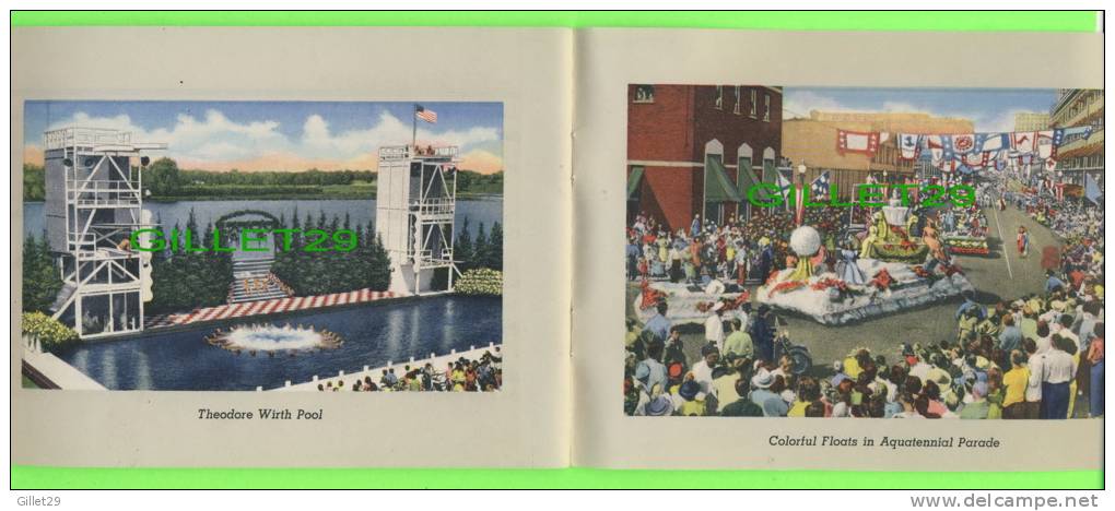 BOOK - MINNEAPOLIS, MINN.- STORY OF THE CITY AROUND 1950 - 32 PAGES - 17 COLOR PICTURES - DIMENSION 17 X 12 Cm - - Amérique Du Nord