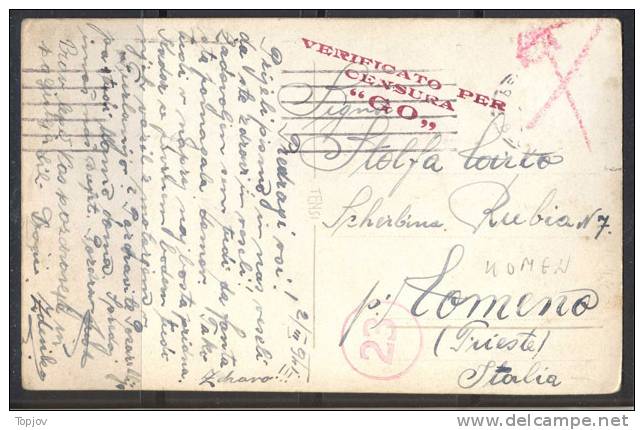 ITALIA - SLOVENIA - STORIA POSTALE  II GUERRA  + CENSURA FORZE ARMA. "GO" - Belgrad To Komeno Trieste  - 1941 - Franchise