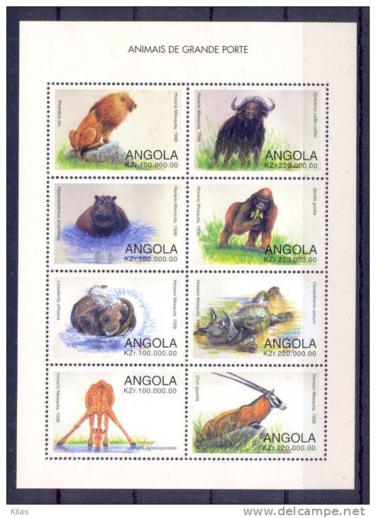 ANGOLA 1998  Wild Animals MNH - Angola