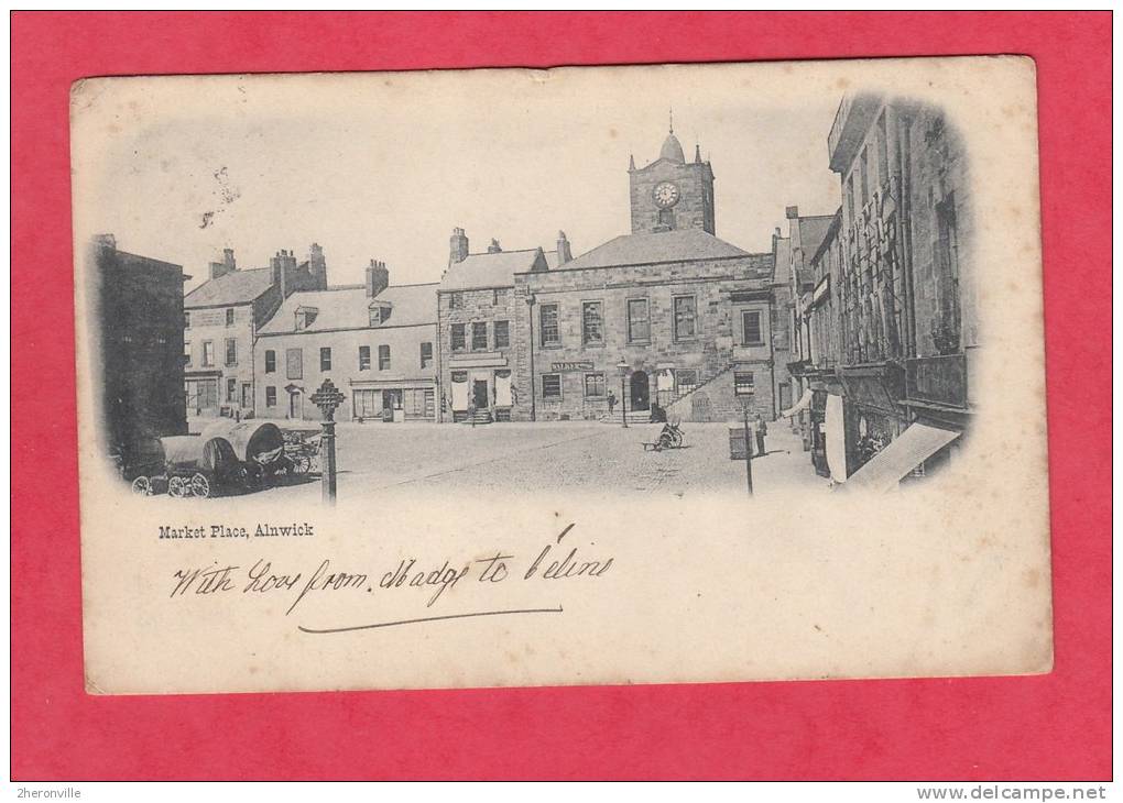 CPA Précurseur - ALNWICK - Market Place - 1903 - Autres & Non Classés