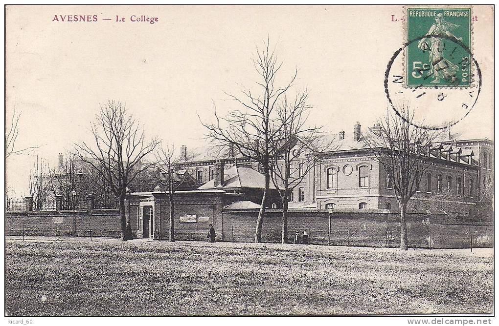 Cpa Avesnes, Le Collège - Avesnes Sur Helpe