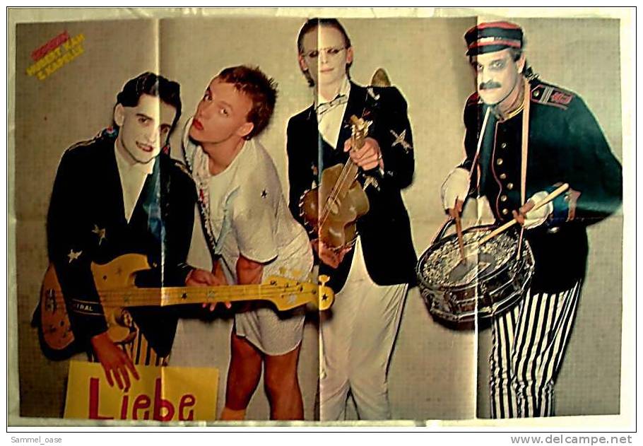 Poster Gruppe Hubert Kah  -  Rückseitig "Grease 2" Mit Kalender  -  Ca. 75 X 49 Cm  -  Von Popcorn Ca. 1982 - Plakate & Poster