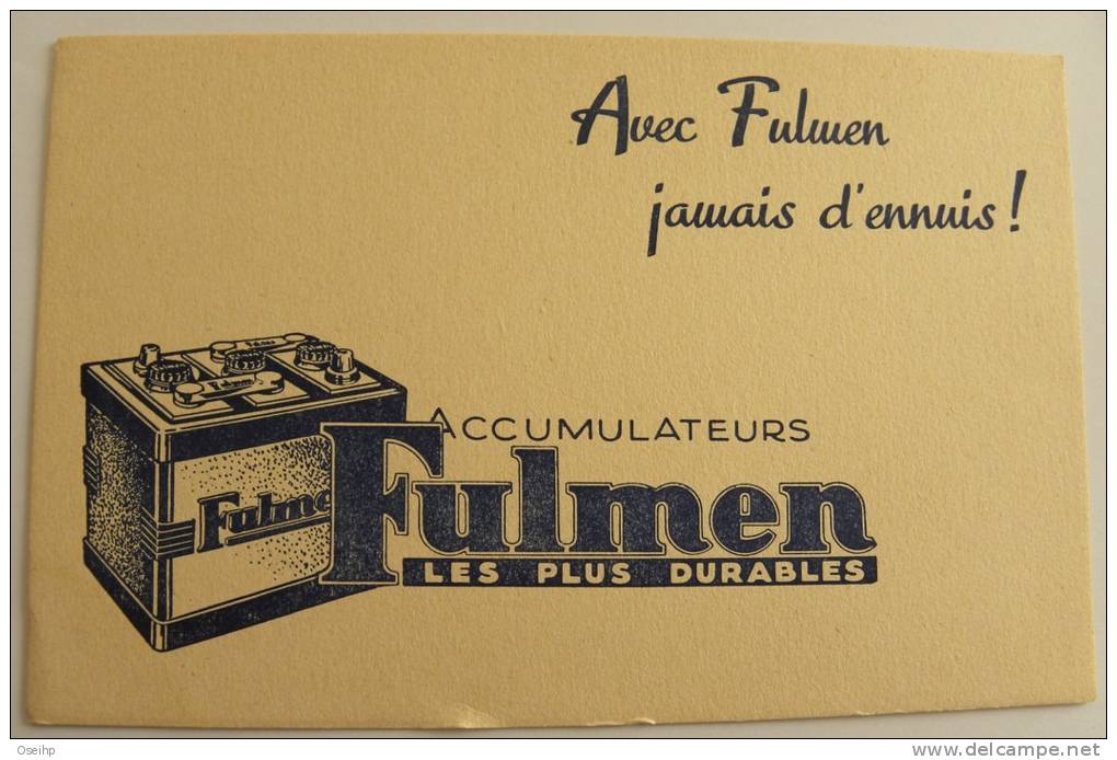 BUVARD Accumulateurs FULMEN - Automobile