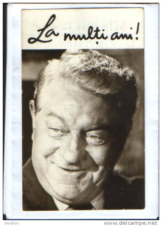 Romania-1972 Greeting Card Calendar With French Actor Jean Gabin Film-2/scans - Klein Formaat: 1971-80