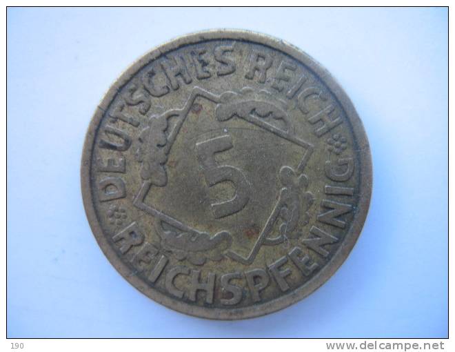 5 REISCHPFENNIG 1925 A - 5 Rentenpfennig & 5 Reichspfennig