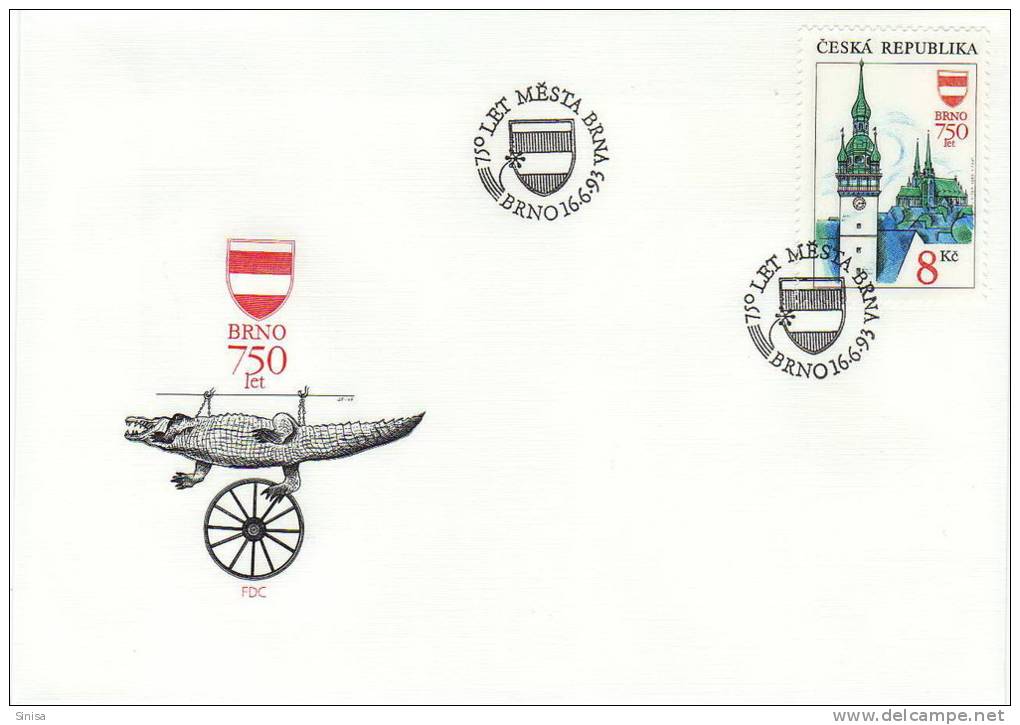 Czech Republic / FDC / 3 FDC / School / Kloster / Tower - Brieven En Documenten