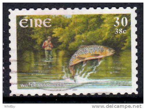 Ireland 2001 38c Fishing Issue #1313 - Used Stamps