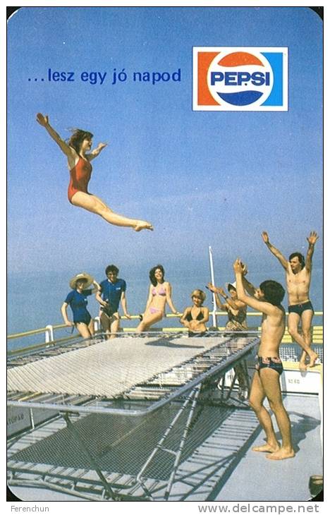 PEPSI * COLA * SOFT DRINK * TRAMPOLINE * SPORT * WOMAN * GIRL * BUDAPEST * CALENDAR * FAJV 1982 * Hungary - Tamaño Pequeño : 1981-90