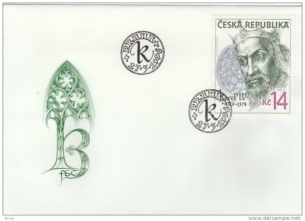 Czech Republic / FDC / Royality / Dinasty Of Luxembourg / Kings - Cartas & Documentos