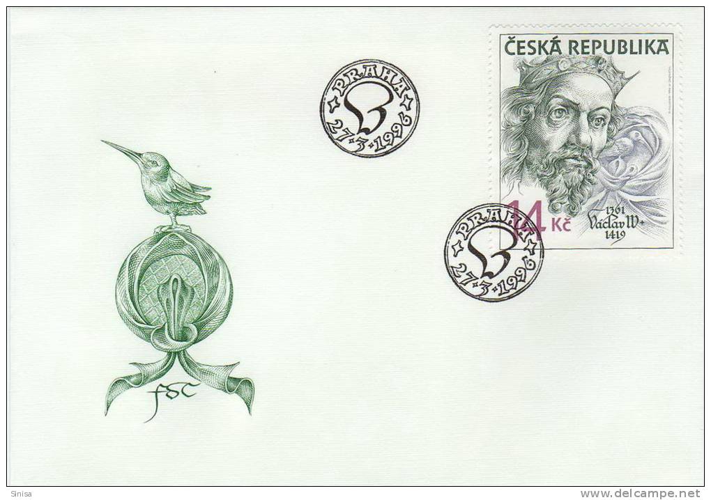 Czech Republic / FDC / Royality / Dinasty Of Luxembourg / Kings - Lettres & Documents