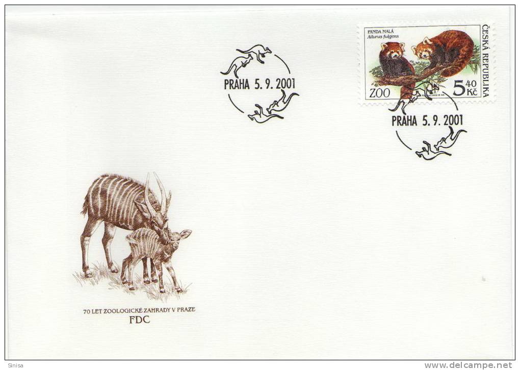 Czech Republic / FDC / Animals / Tigers / Monkey - Brieven En Documenten