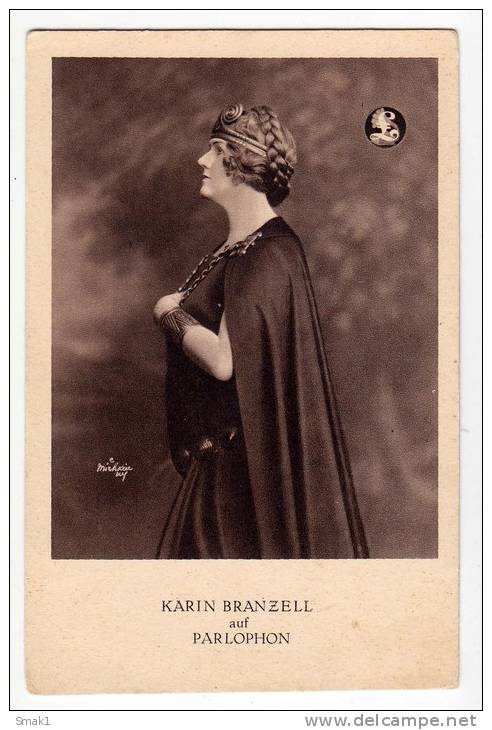 ACTRESS KARIN BRANZELL OLD POSTCARD - Actors