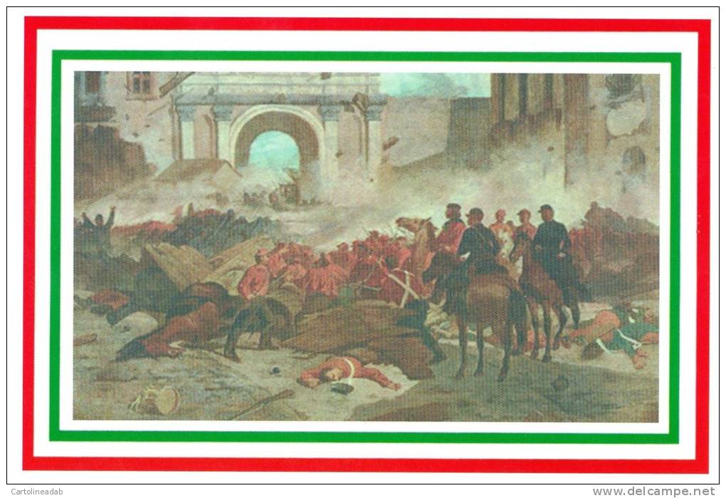 [DC1470] CARTOLINEA - 150 ANNI DELL´UNITA´ D´ITALIA - GARIBALDI A PALERMO - QUADRO DI GIOVANNI FATTORI - Altri & Non Classificati