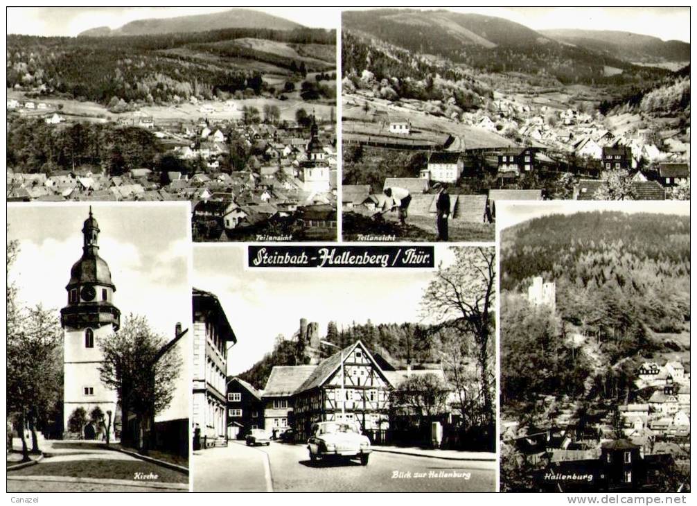 AK Steinbach-Hallenberg, Hallenburg, Kirche, Kr. Schmalkalden, Gel 1972 - Steinbach-Hallenberg