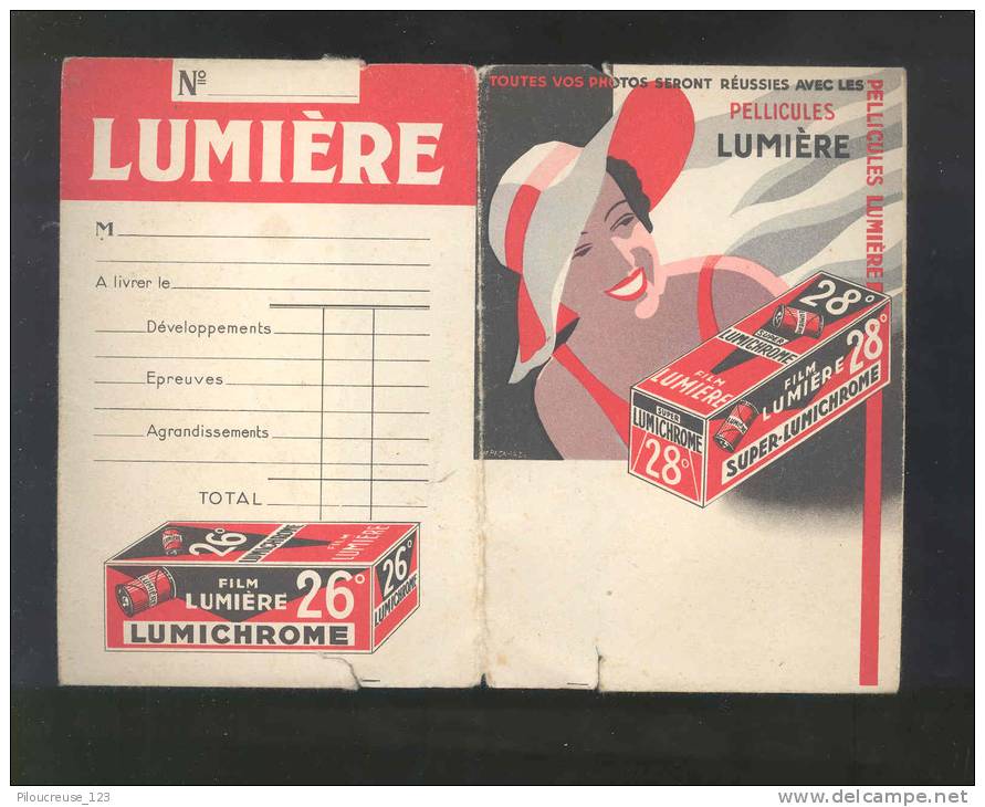 ANCIENNE POCHETTES De Développement De Pélicule - Publicité SUPER LUMICRHOME LUMIERE - Matériel & Accessoires