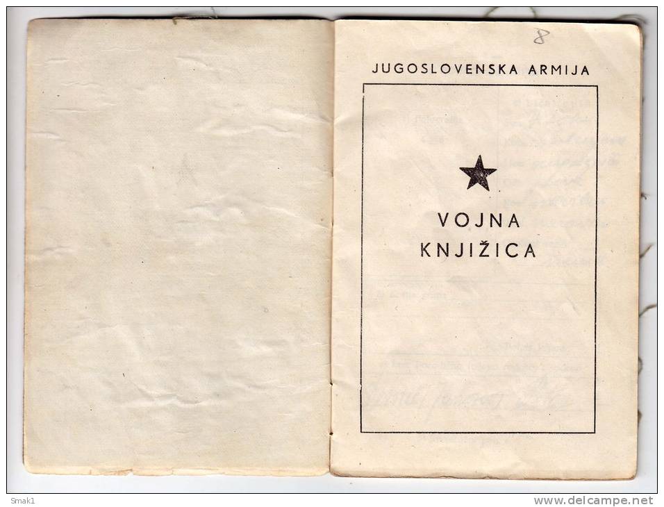 H MILITARY IDENTITY BOOK OF JUGOSLAV ARMY FNRJ JUGOSLAVIA SISAK CROATIA - Historical Documents