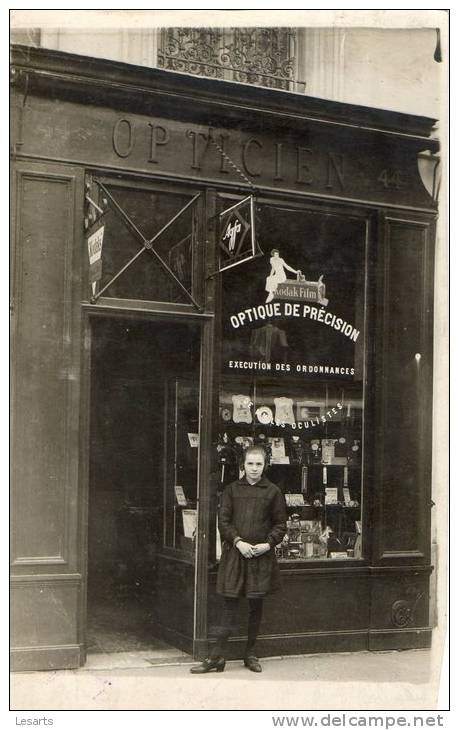 Carte Photo.Commerce.Opticien.P Aris.1922.Voir Scan. - Shops