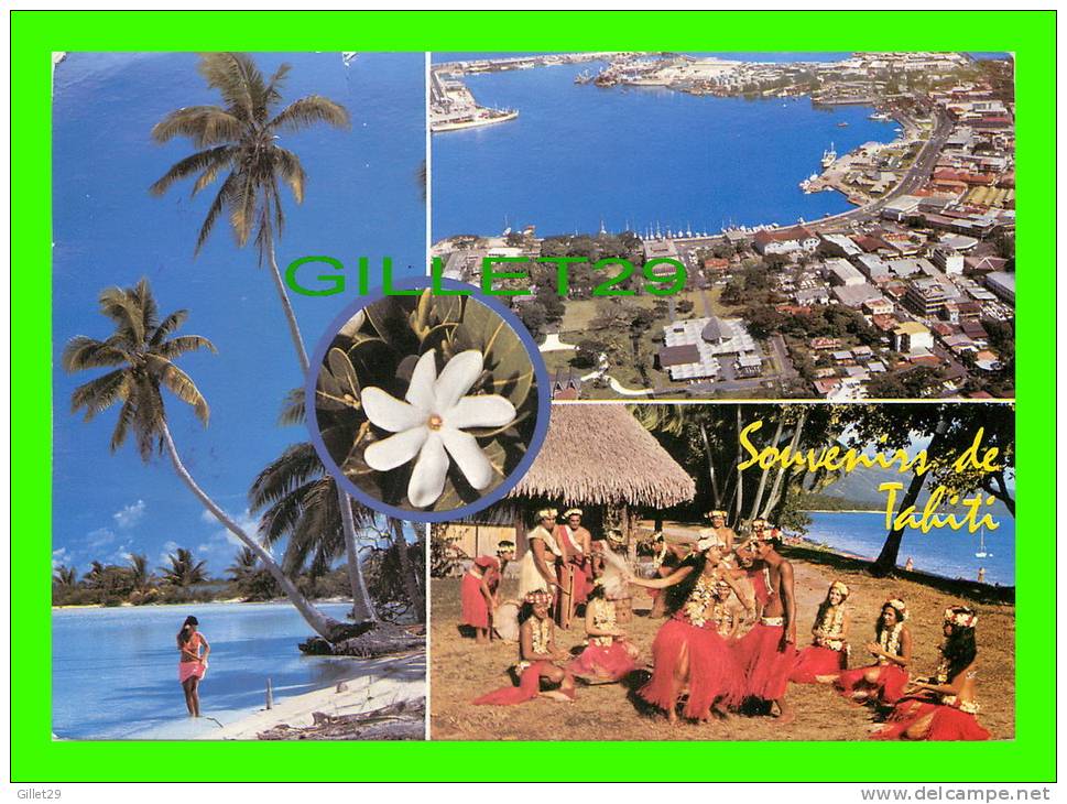 PAPEETE, TAHITI, OCÉANIE - VUE DE LA VILLE - CIRCULÉE - - Tahiti