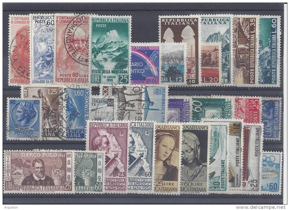 ITALIE - 1952/56 -  PETIT LOT - OBLITERES Et NEUFS - TB - - 1946-60: Used