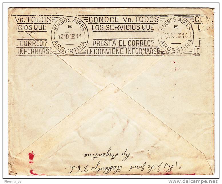 ARGENTINA - Coronel Pringles, Cover, Year 1938 - Lettres & Documents