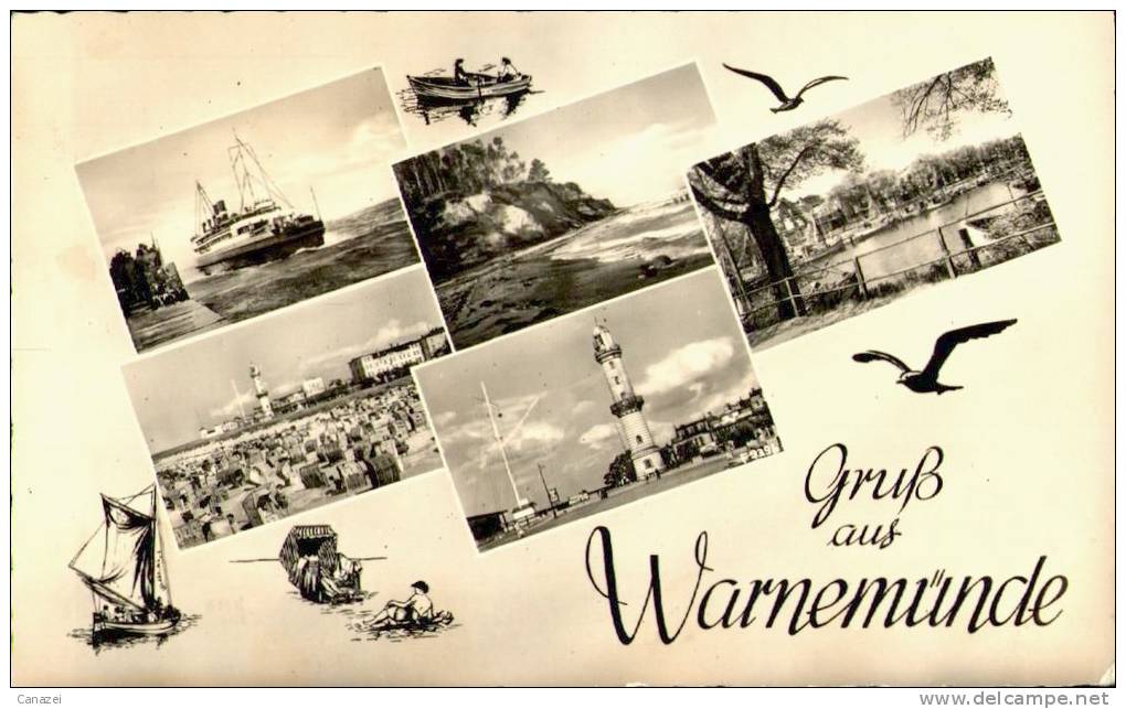 AK Rostock-Warnemünde, Gel, 1959 - Rostock