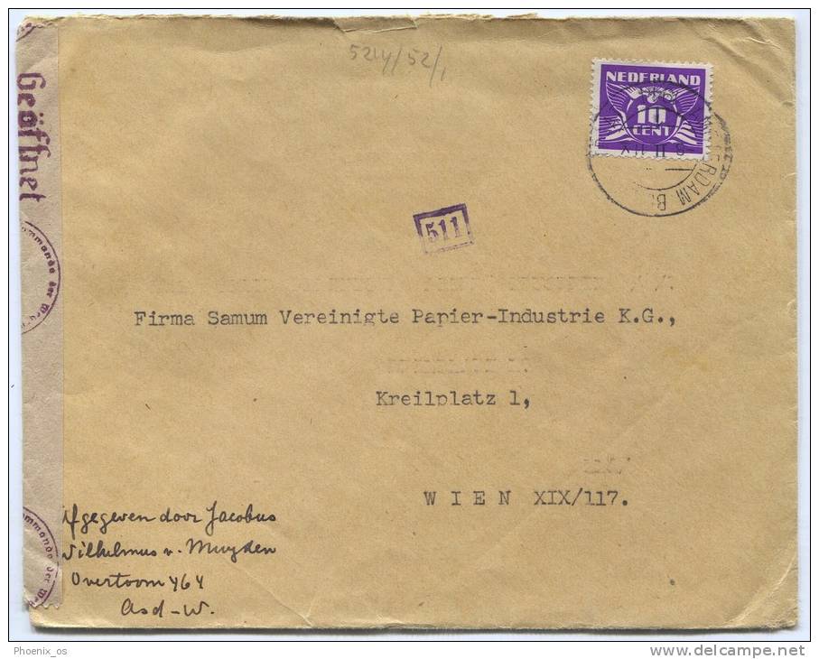 Netherlands, WW2 - AMSTERDAM, 1944. Germany Military Censorship - Covers & Documents