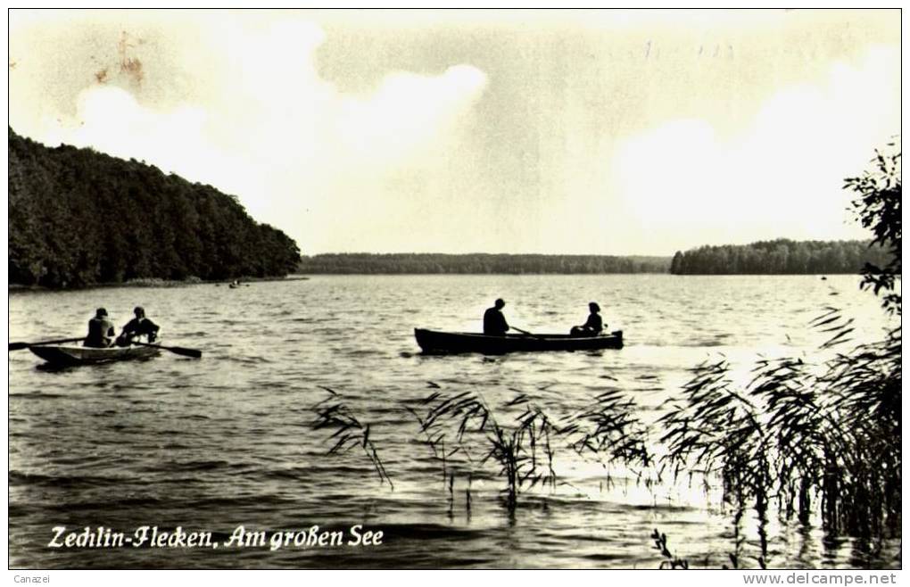 AK Zechlin-Flecken, Flecken Zechlin, Am Großen See, Gel, 1957 - Zechlin