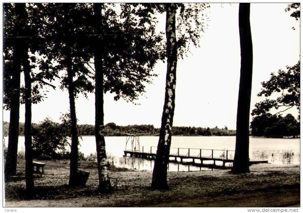AK Zesch Am See, Badestelle Am Großen Zescher See, Gasthof Reichert, Beschr,1966 - Zossen