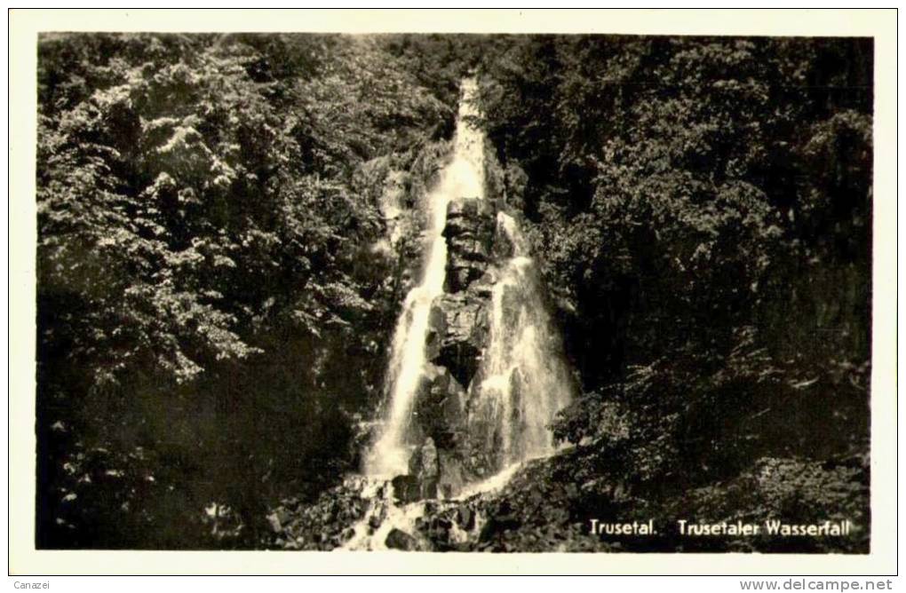 AK Trusetal, Trusetaler Wasserfall, Ung, 1954 - Bad Liebenstein