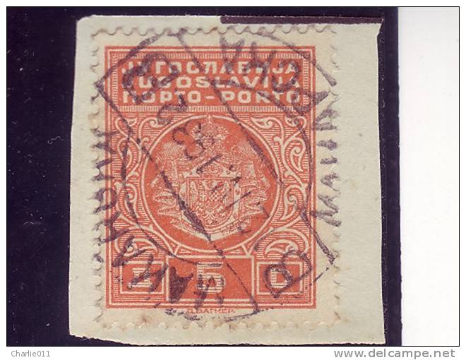 COAT OF ARMS-5 D-PORTO-T I-POSTMARK-MAKARSKA-CROATIA-1931-YUGOSLAVIA - Timbres-taxe