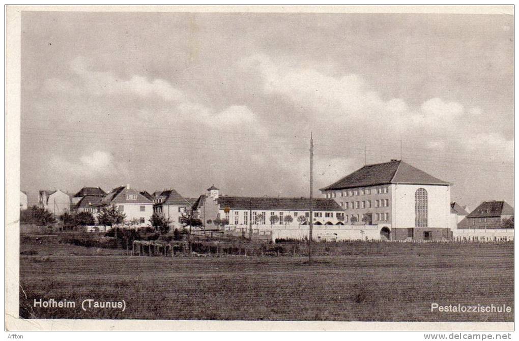 Hofheim Taunus Postalozzische Schule Old Postcard - Hofheim