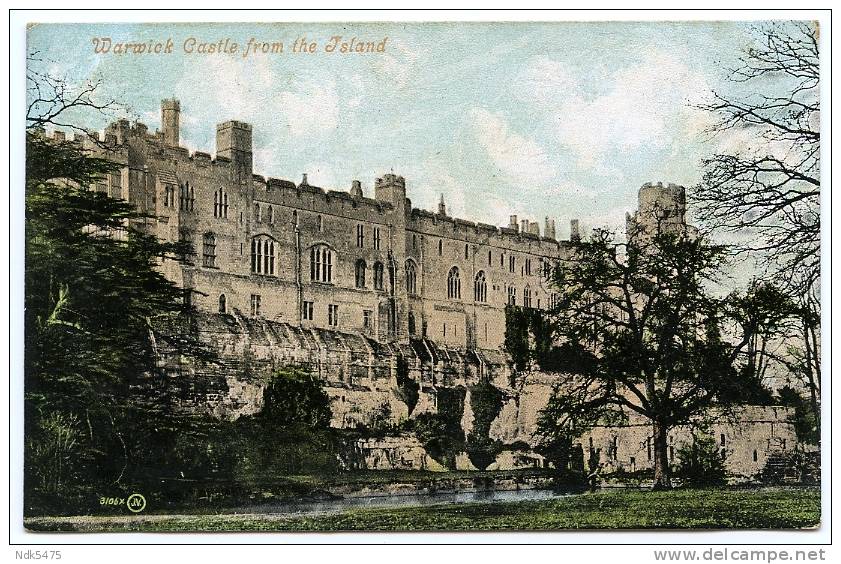 WARWICK CASTLE FROM THE ISLAND / ADDRESS - CARLISLE, MARKET PLACE - Warwick