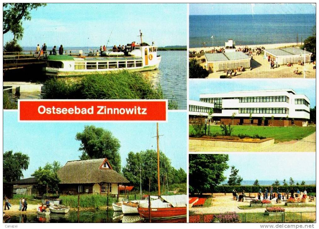 AK Zinnowitz, FDGB-Feriendienst IG Wismut, Ferienheim Roter Oktober, Gel, 1982 - Zinnowitz