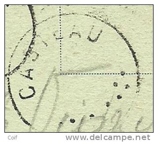 Kaart "Camp De CASTEAU / Baraquements" Met Cirkelstempel CASTEAU Zonder Datummidden (muet) - Fortune Cancels (1919)