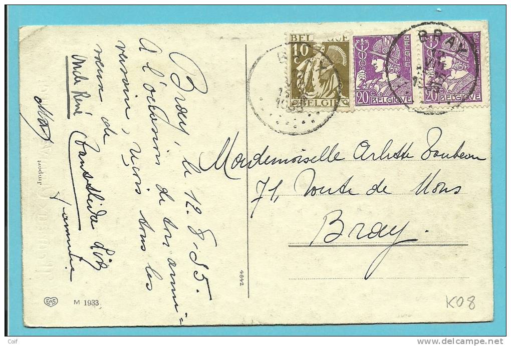 337+338 Op Kaart Met Stempel BRAY  (VK) - 1932 Ceres And Mercurius