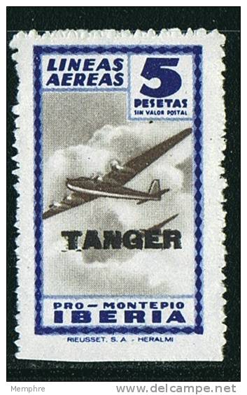 Pro Montepio IBERIA  5 Ptas  Sobrecarga TANGER ** - Charity