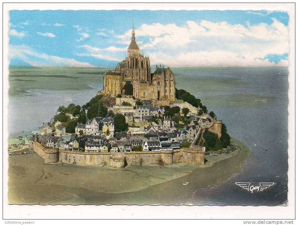 Cp , 50 , LE MONT SAINT MICHEL , La France Vue Du Ciel , Vue Aérienne D´ensemble , Voyagée1967 - Le Mont Saint Michel