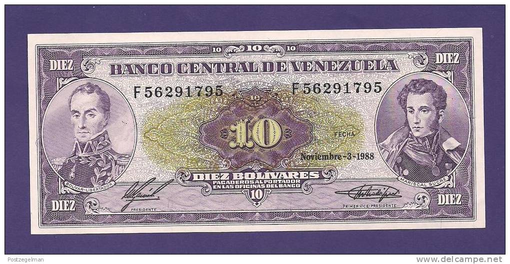 VENEZUELA 1988 ,  Banknote , UNC, 10 Bolivares - Venezuela