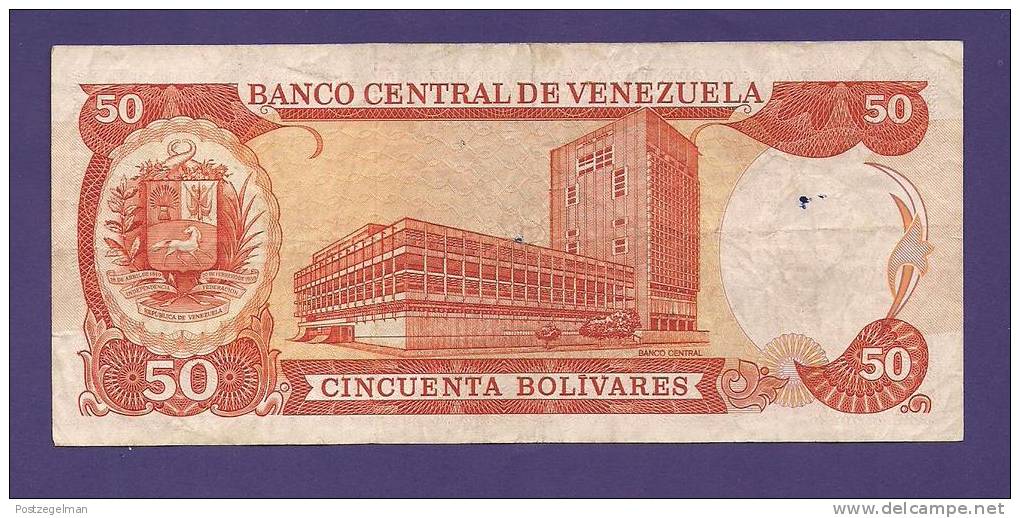 VENEZUELA 1988,  Banknote , USED VF, 50 Bolivares - Venezuela