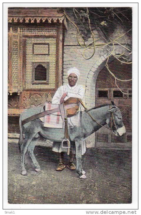 AFRICA EGYPT DONKEY BOY LICHTENSTERN & HARARI CAIRO Nr. 121 OLD POSTCARD - Other & Unclassified