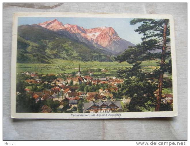 Partenkirchen Mit Alp Und Zugspitze - 1931     D89511 - Zugspitze